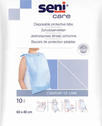 SENI CARE JEDNORAZOWE ŚLINIAKI OCHRONNE 10SZT 