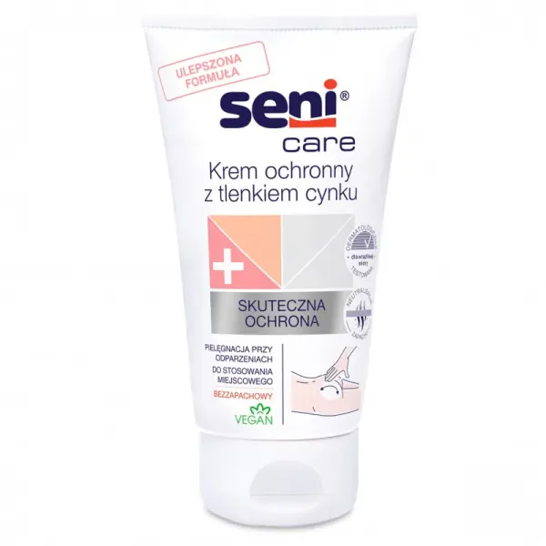 SENI CARE KREM OCHRONNY Z TLENKIEM CYNKU ODPARZENIA I ODLEŻYNY 100 ML