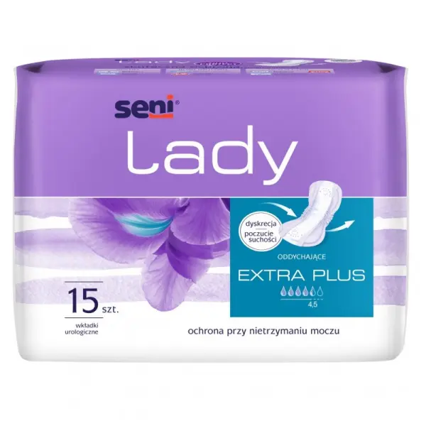 SENI CARE LADY EXTRA PLUS WKŁADKI UROLOGICZNE DLA KOBIET 15SZT