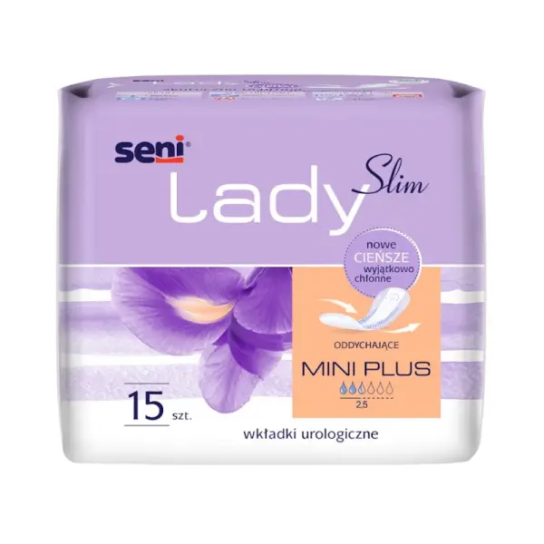 SENI CARE LADY SLIM MINI PLUS WKŁADKI UROLOGICZNE DLA KOBIET 15SZT