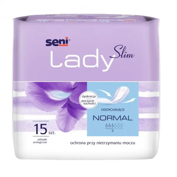 SENI CARE LADY SLIM NORMAL WKŁADKI UROLOGICZNE DLA KOBIET 15SZT