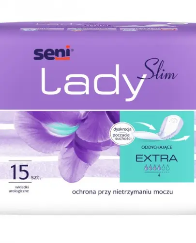 SENI CARE LADY SLIM EXTRA WKŁADKI UROLOGICZNE DLA KOBIET 15 SZT