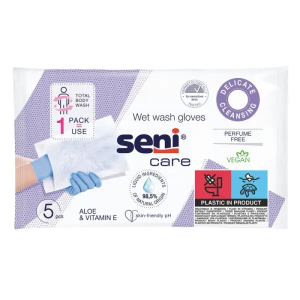 SENI CARE MYJKI JEDNORAZOWE NASĄCZONE 5SZT