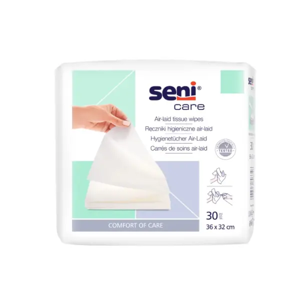 SENI CARE RĘCZNIKI HIGIENICZNE AIR-LAID 36 X 32 CM 30 SZTUK