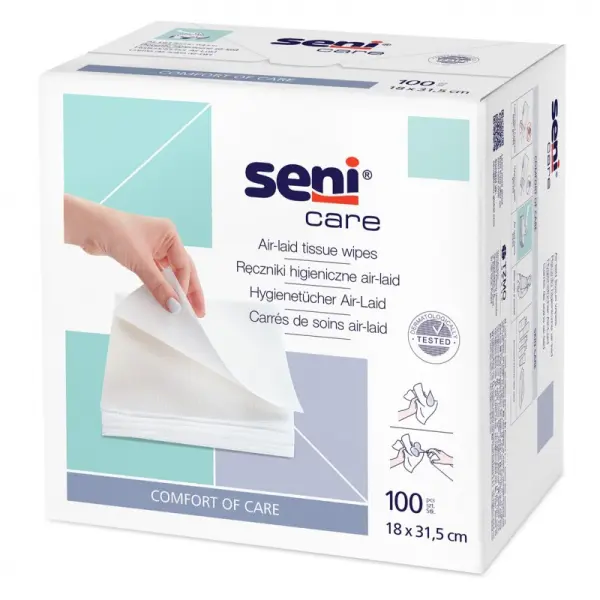 SENI CARE RĘCZNIKI HIGIENICZNE 100 SZT.