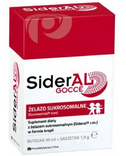 SIDERAL GOCCE ŻELAZO SUKROSOMALNE KROPLE 30 ML