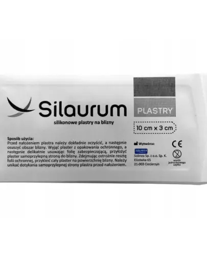 SILAURUM PLASTER SILIKONOWY NA BLIZNY 10 CM X 3 CM 1 SZT.