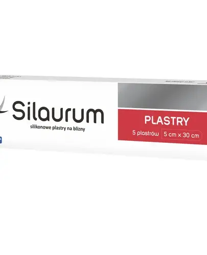 SILAURUM SILIKONOWE PLASTRY NA BLIZNY 5 CM X 30 CM 5 SZT.