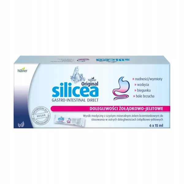 SILICEA GASTRO INTESTINAL JELITA IBS DOLEGLIWOŚCI ŻOŁĄDKOWO JELITOWE 6X15ML 