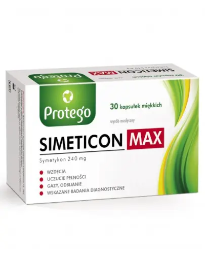 SIMETICON MAX 30 KAPSUŁEK PROTEGO 