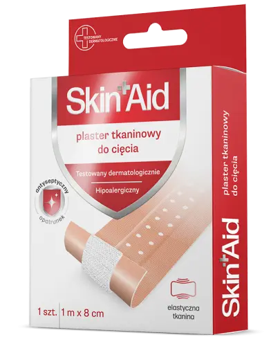 SKIN AID PLASTER TKANINOWY DO CIĘCIA 1Mx8CM