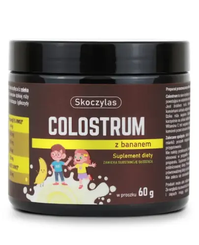 SKOCZYLAS COLOSTRUM Z BANANEM OD 3 ROKU ŻYCIA PROSZEK 60 G 