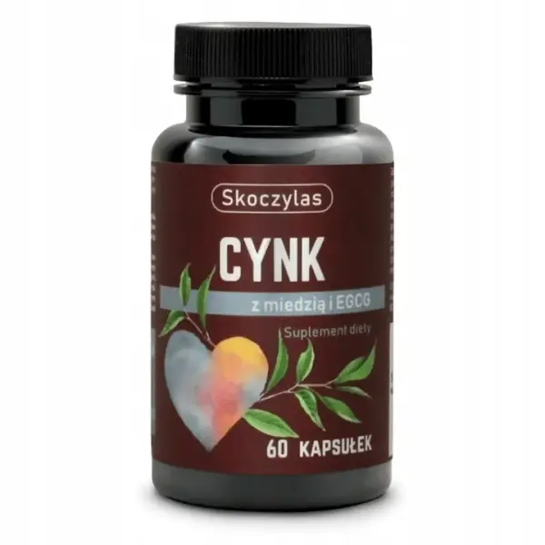 SKOCZYLAS CYNK Z MIEDZIĄ I EGCG ZIELONA HERBATA 60 KAPSUŁEK