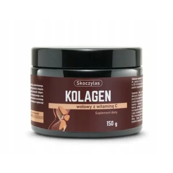 SKOCZYLAS KOLAGEN WOŁOWY Z WITAMINĄ C PROSZEK 150G