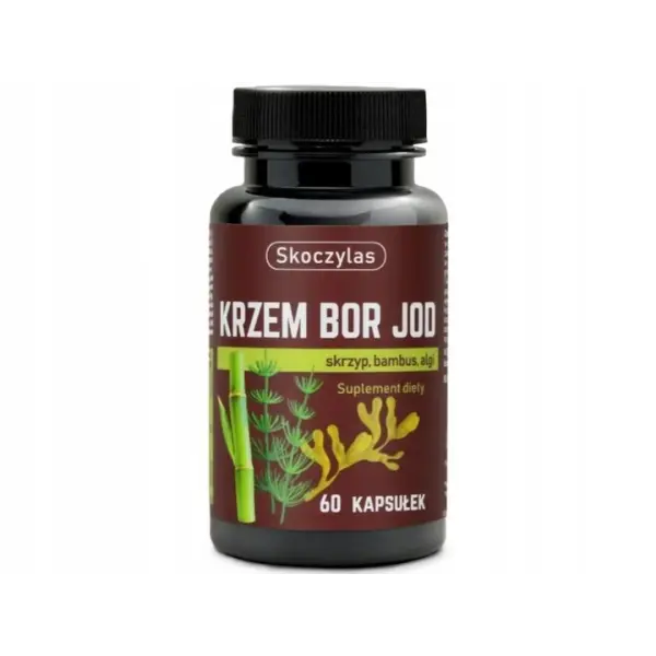 SKOCZYLAS KRZEM BOR JOD SKRZYP BAMBUS ALGI 60 KAPSUŁEK