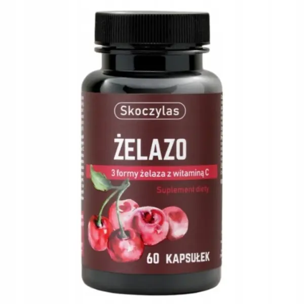 SKOCZYLAS ŻELAZO 3 FORMY Z WITAMINĄ C 60 KAPSUŁEK