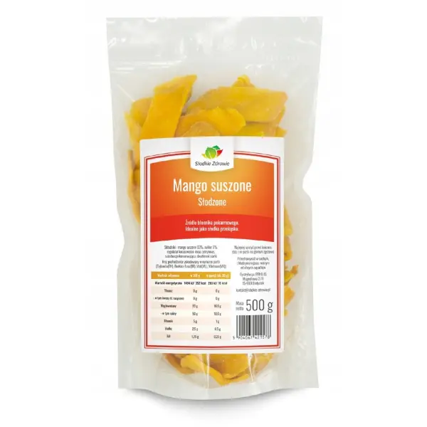 SŁODKIE ZDROWIE MANGO SUSZONE SŁODZONE 500 G