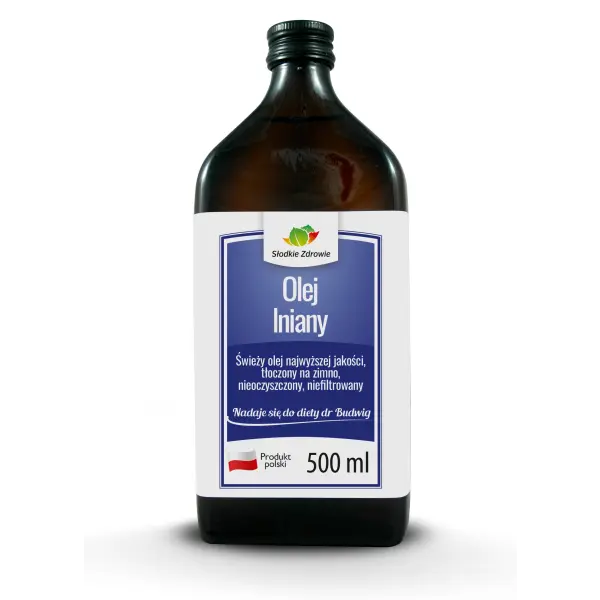 SŁODKIE ZDROWIE OLEJ LNIANY ZIMNOTŁOCZONY 500 ML