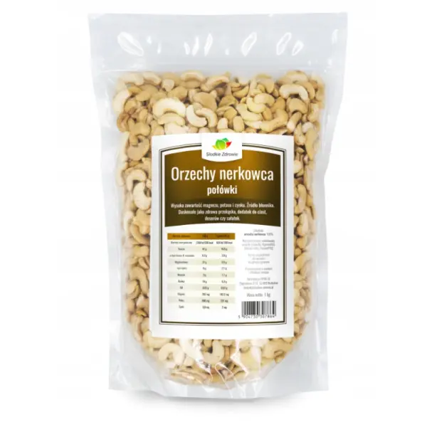 SŁODKIE ZDROWIE ORZECHY NERKOWCA POŁÓWKI 1 KG