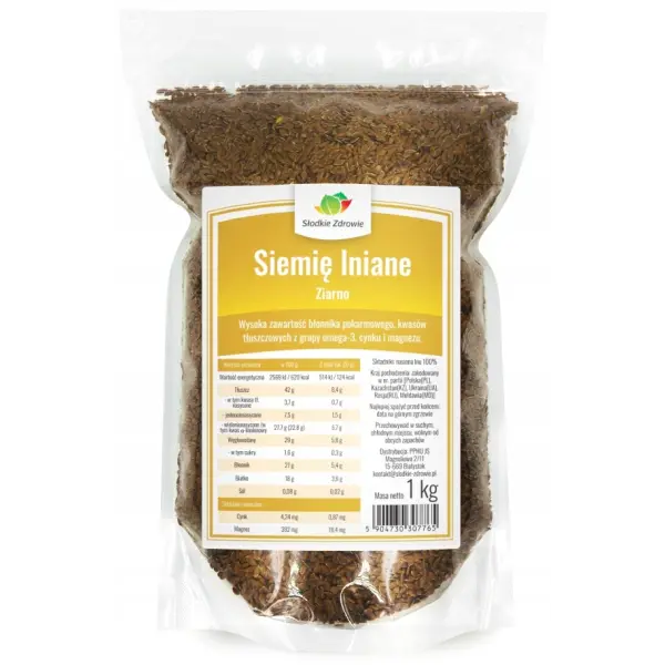 SŁODKIE ZDROWIE SIEMIĘ LNIANE ZIARNO 1 KG