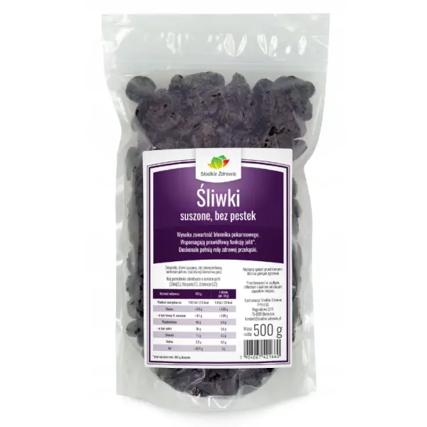 SŁODKIE ZDROWIE ŚLIWKI SUSZONE 500 G 