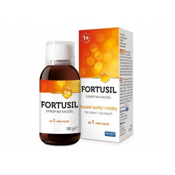 SOLINEA FORTUSIL SYROP NA KASZEL SUCHY I MOKRY 1+  180G