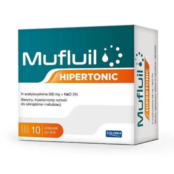 SOLINEA MUFLUIL HIPERTONIC ROZTWÓR DO NEBULIZACJI 10 AMPUŁEK x 5ML