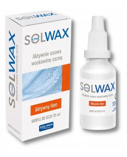 SOLWAX ACTIVE AKTYWNY TLEN AKTYWNIE USUWA WOSKOWINĘ KROPLE DO USZU 15 ML