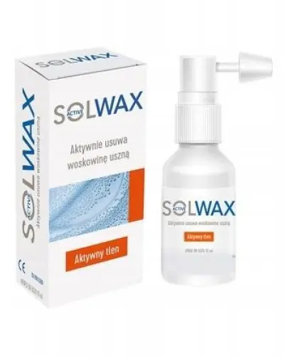 SOLWAX ACTIVE AKTYWNY TLEN SPRAY DO USZU AKTYWNIE USUWA WOSKOWINĘ 15 ML