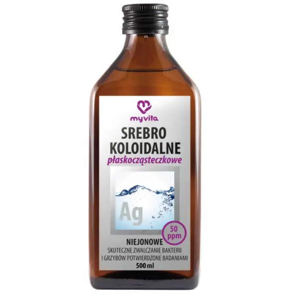 SREBRO KOLOIDALNE NIEJONOWE 50PPM 500ML MYVITA