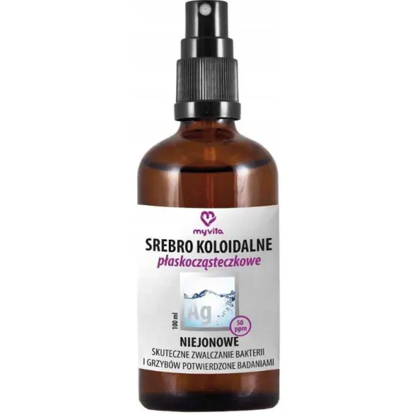 SREBRO KOLOIDALNE NIEJONOWE 50PPM SPRAY 100 ML