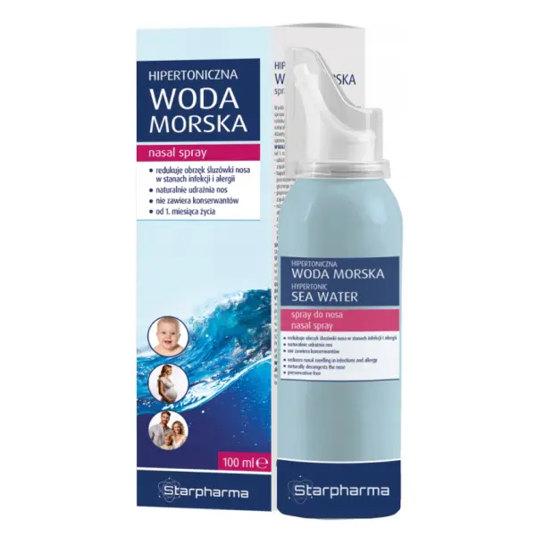 STARPHARMA HIPERTONICZNA WODA MORSKA SPRAY DO NOSA 100 ML