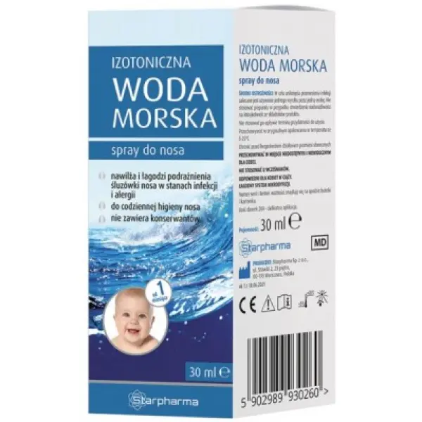STARPHARMA IZOTONICZNA WODA MORSKA SPRAY DO NOSA 30 ML