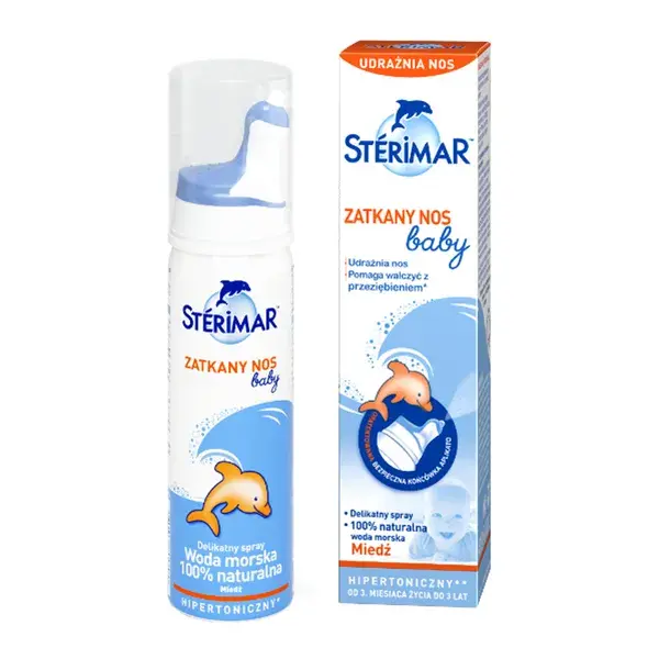 STERIMAR BABY ZATKANY NOS HIPERTONICZNY SPRAY DLA DZIECI 50 ML