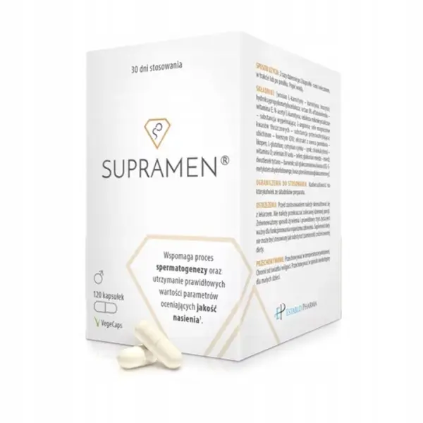 SUPRAMEN WSPARCIE PROCESU SPERMATOGENEZY 120 KAPSUŁEK 