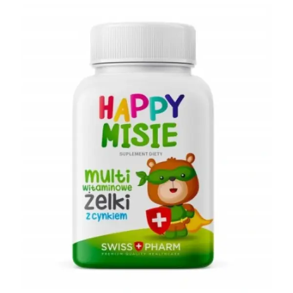 SWISSPHARM Happy misie żelki witaminowe dla dzieci z cynkiem 150 g 