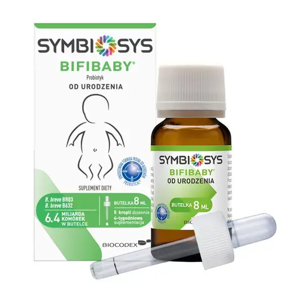 SYMBIOSYS BIFIBABY KROPLE PROBIOTYCZNE OD URODZENIA 8 ML