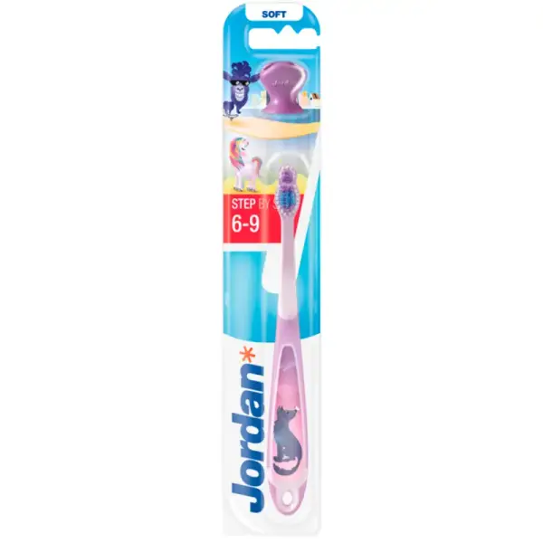SZCZOTECZKA DO ZĘBÓW DLA DZIECI SOFT 6-9 LAT JORDAN PURPLE