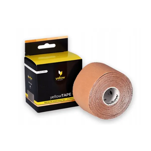 TAŚMA DO KINESIOTAPINGU 5 CM X 5 M BEŻOWA YELLOWSPORT
