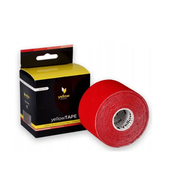 TAŚMA DO KINESIOTAPINGU 5 CM X 5 M CZERWONA YELLOWSPORT