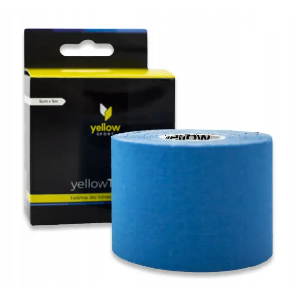TAŚMA DO KINESIOTAPINGU 5 CM X 5 M NIEBIESKA YELLOWSPORT