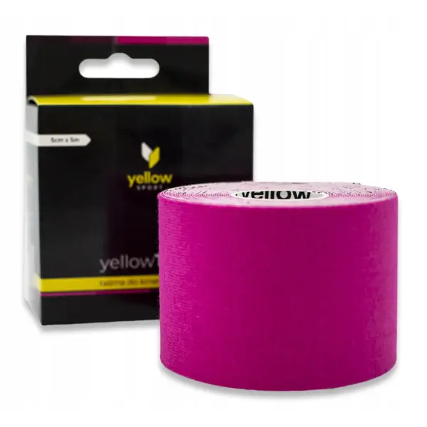 TAŚMA DO KINESIOTAPINGU 5 CM X 5 M RÓŻOWA YELLOWSPORT