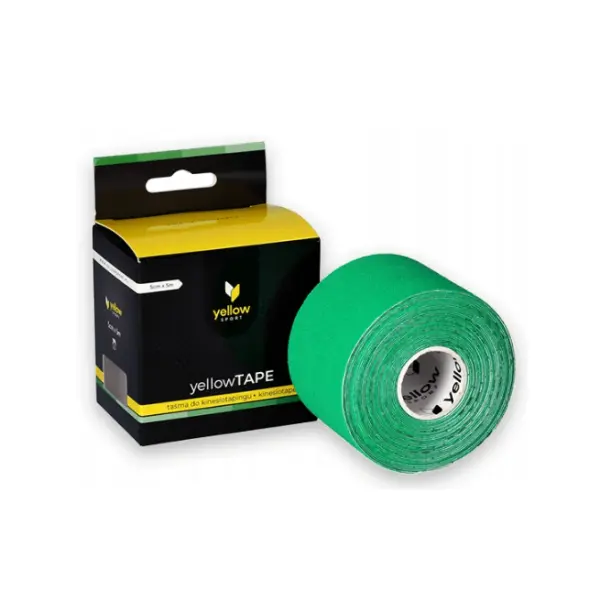 TAŚMA DO KINESIOTAPINGU 5 CM X 5 M ZIELONA YELLOWSPORT