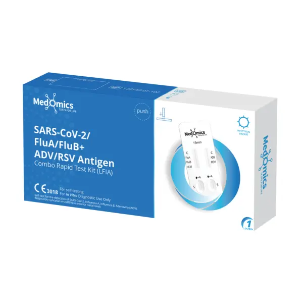 TEST 5 W 1  COVID, GRYPA A I B, ADENOVIRUS, RSV ZESTAW