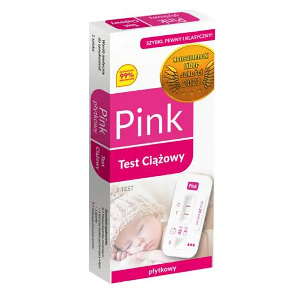  Domowe Laboratorium Pink Test ciążowy płytkowy, 1 sztuka