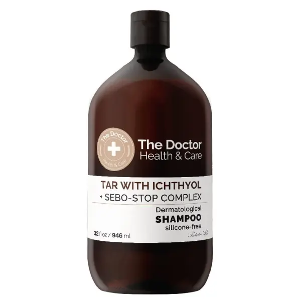The Doctor Health & Care Szampon do włosów przeciw przetłuszczaniu Dziegieć i  Ichthyol, 355 ml