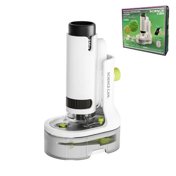 TOPBRIGHT PRZENOŚNY MIKROSKOP MŁODEGO BADACZA 250x 8+ SCIENCE CAN 