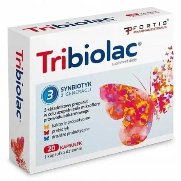 TRIBIOLAC synbiotyk trzeciej generacji 20 kapsułek
