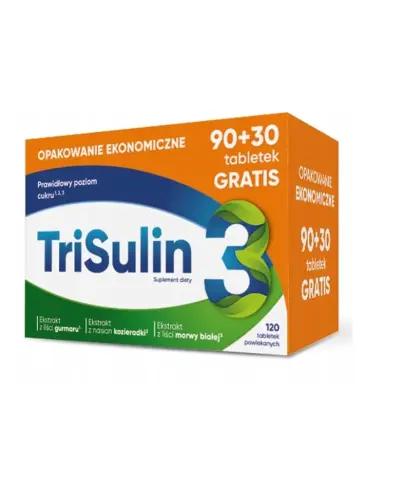 TRISULIN PRAWIDŁOWY POZIOM CUKRU 120 TABLETEK