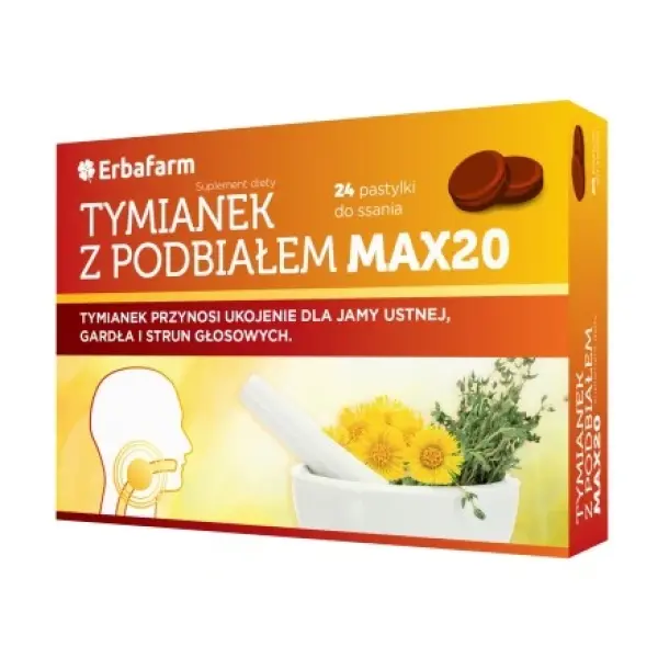 Tymianek z podbiałem MAX20 24 pastylki